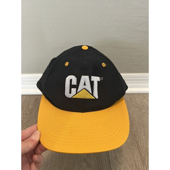 CAT Caterpillar Hat Snapback Cap Embroidered Logo Tractor Cyrk Brand - Picture 1 of 5